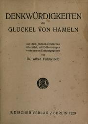 Cover of: Denkwürdigkeiten der Glückel von Hameln. by Glückel von Hameln
