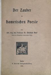 Cover of: Zauber der Homerischen Poesie.