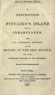 Cover of: A description of Pitcairn's island and its inhabitants. by John Barrow