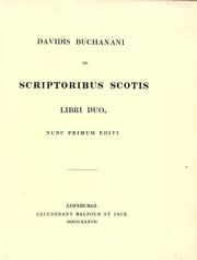 Cover of: De Scriptoribus Scotis.