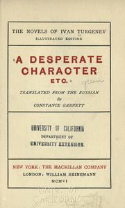 Cover of: A desperate character etc.