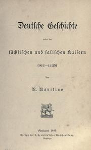 Cover of: Deutsche Geschichte unter den sächsischen und salischen Kaisern (911-1125).