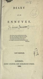 Cover of: Diary of an ennuyée. by Mrs. Anna Jameson