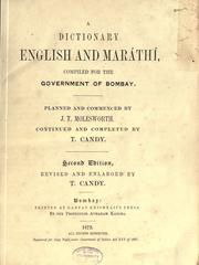 Cover of: Dictionary English and Maráthí by J. T. Molesworth