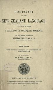 Cover of: A dictionary of the New Zealand language: to which is added a selection of colloquial sentences