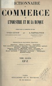 Cover of: Dictionnaire du commerce, de l'industrie et de la banque
