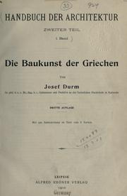 Cover of: Baukunst der Griechen.