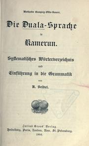 Cover of: Die Duala-Sprache in Kamerun by A. Seidel