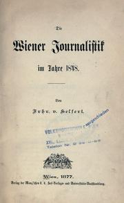 Cover of: Wiener Journalistik im Jahre 1848.