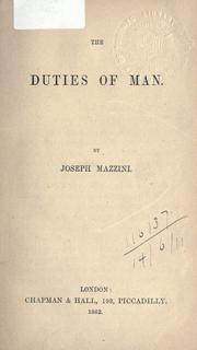 Cover of: The duties of man. by Mazzini, Giuseppe