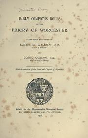 Cover of: Early compotus rolls of the Priory of Worcester.