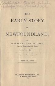 Cover of: The early story of Newfoundlad