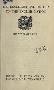 Cover of: The ecclesiastical history of the English nation. by Saint Bede the Venerable