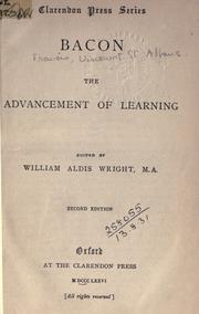 Cover of: The  advancement of learning. by Francis Bacon