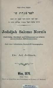 Einleitung, Titelblatt und Schlusswort zu seinem masoretischen Bibelcommentar by Jedidiah Solomon Raphael ben Abraham Norzi