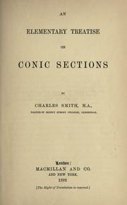 Cover of: elementary treatise on conic sections