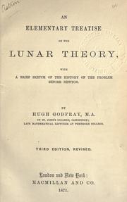 Cover of: Elementary treatise on the lunar theory: with a brief sketch of the problem before Newton.