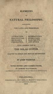 Cover of: Elements of natural philosophy by John Webster