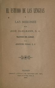 Cover of: estudio de las lenguas y las misiones