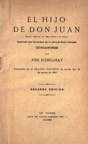 Cover of: hijo de Don Juan: drama original en tres actos y en prosa