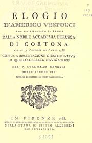 Cover of: Elogio d'Amerigo Vespucci