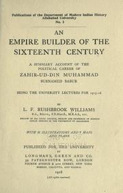 Cover of: An empire builder of the sixteenth century by Laurence Frederic Rushbrook Williams
