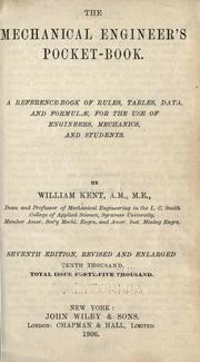 Cover of: The Mechanical engineer's pocket-book by William Kent