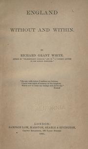 Cover of: England without and within. by Richard Grant White