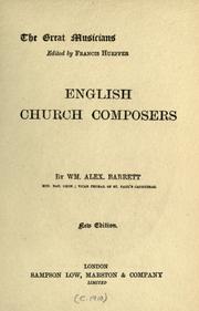 English church composers by William Alexander Barrett