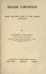 Cover of: English composition. by Barrett Wendell