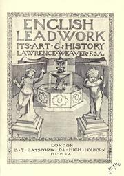 Cover of: English lead work: its art & history.