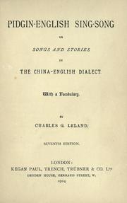 Cover of: Pidgin-English sing-song by Charles Godfrey Leland