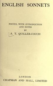 English sonnets by Arthur Quiller-Couch