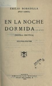 Cover of: En la noche dormida: novela erótica.