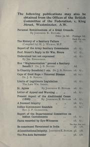 Cover of: An enquiry into the causes of the great sanitary failure of the state regulation of social vice. by Joseph Edmondson