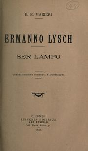 Cover of: Ermanno Lysch ; Ser Lampo