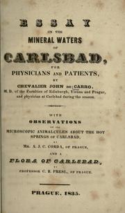 Cover of: Essay on the mineral waters of Carlsbad for physicians and patients