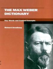 Cover of: The Max Weber Dictionary by Richard Swedberg