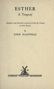 Esther by John Masefield
