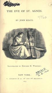 Cover of: The eve of St. Agnes. by John Keats