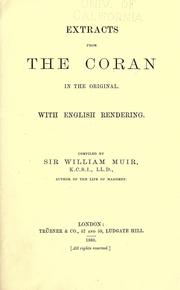 Cover of: Extracts from the Coran in the original.: With English rendering.