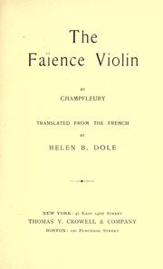 Cover of: faïence violin