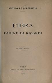 Cover of: Fibra: pagine di ricordi.