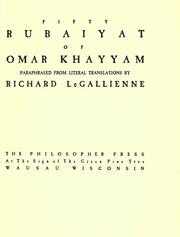 Cover of: Fifty Rubaiyat of Omar Khayyam