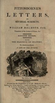 Cover of: Fitzosborne's letters, on several subjects by Melmoth, William