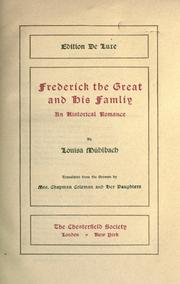 Cover of: Frederick the Great and his family | Luise MГјhlbach