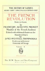 Cover of: The French revolution from 1789 to 1815 by Mignet M.