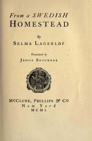 Cover of: From a Swedish homestead by Selma Lagerlöf, Selma Lagerlöf