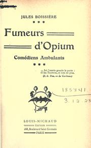Cover of: Fumeurs d'opium by Jules Boissière