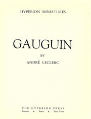 Cover of: Gauguin